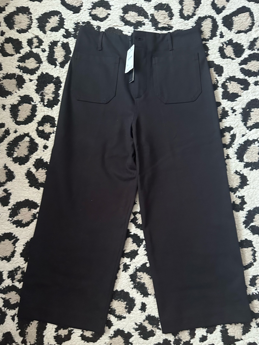 Tahari Black Straight-Leg Stretch Pants